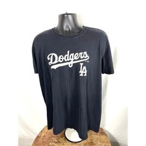 LA Dodgers T-Shirt Black Fanatics MLB Logo Tee XL